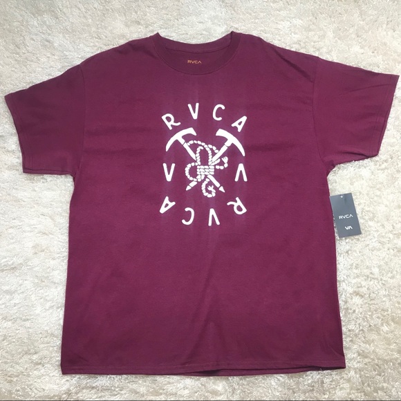 RCVA GRAPHIC T-SHIRT BURGUNDY - Picture 1 of 3